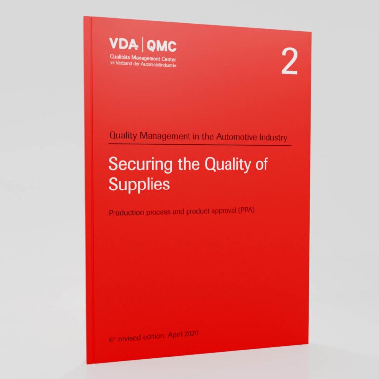 Wizualizacja okładki podręcznika DA 2, Securing the Quality of Supplies Production process and product approval