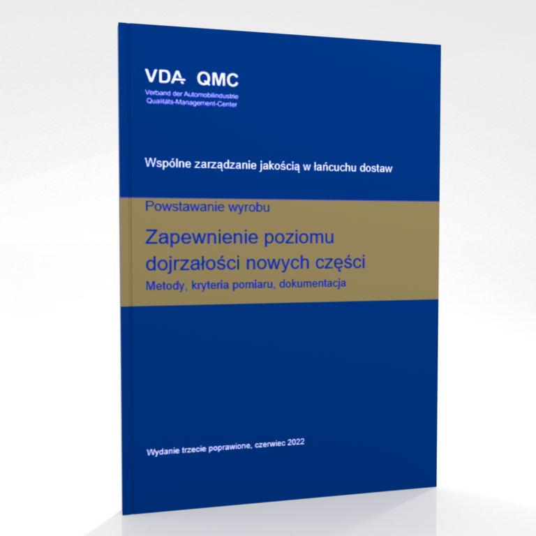 Wizualizacja okładki podręcznika VDA Zapewnienie poziomu dojrzałości nowych części