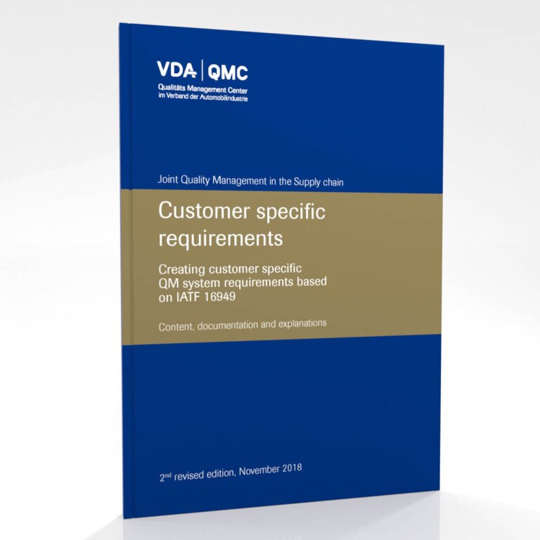 Wizualizacja okładki podręcznika VDA Customer specific requirements
