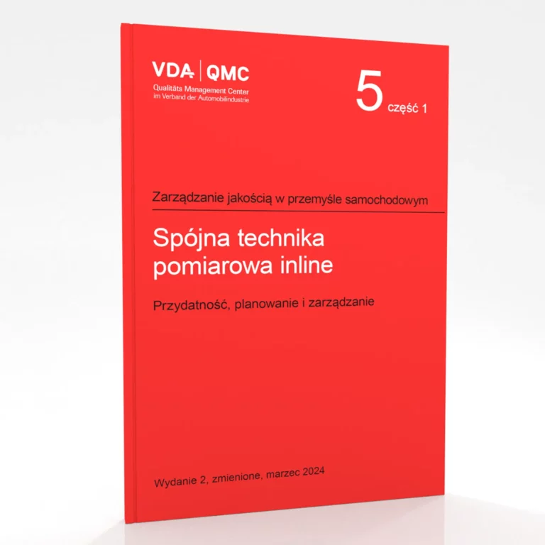 Wizualizacja okładki książki VDA 5- Spójna technika pomiarowa inline cz.1