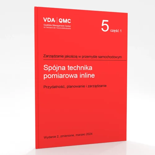 Wizualizacja okładki książki VDA 5- Spójna technika pomiarowa inline cz.1