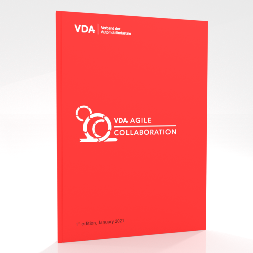 Wizualizacja okładki podręcznika VDA Agile Collaboration